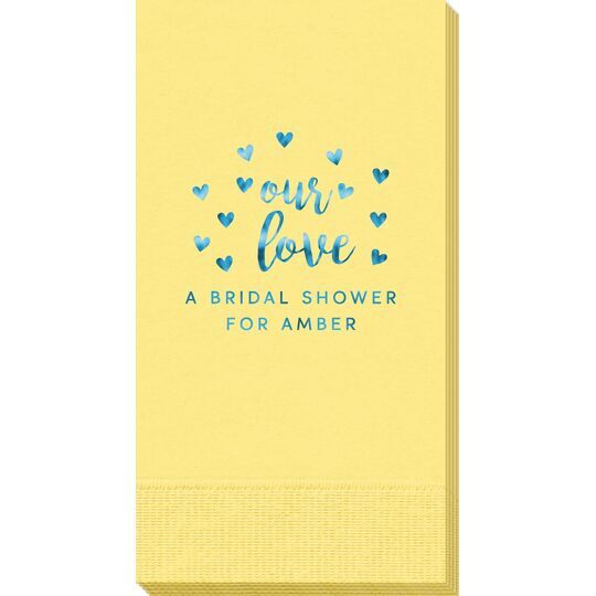 Confetti Hearts Our Love Guest Towels